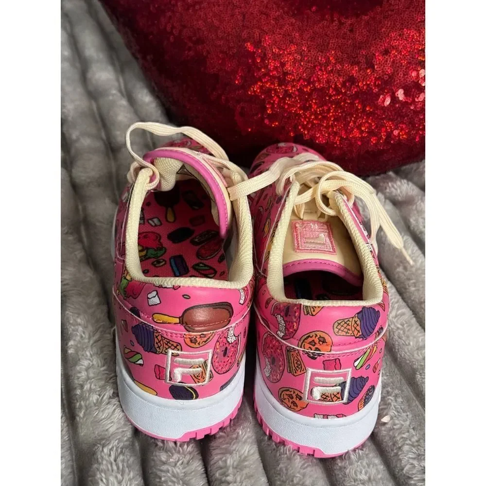 Fila x kawaii sweets sz 7 pink candy ice cream low top sneakers